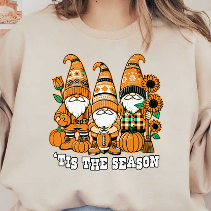 Los alegres gnomos de otoño celebran la temporada con calabazas, flores y accesorios divertidos, exudando calidez y espíritu festivo.