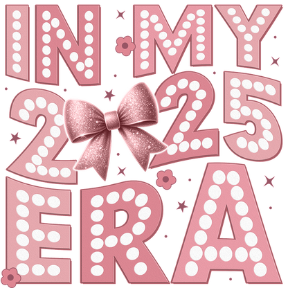 Celebrate your 25th birthday in style with this fun pink graphic featuring bold lettering and a sparkling bow!DTF Transfers dtf prints