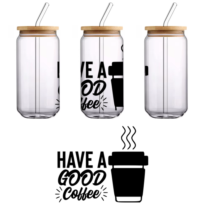 Una silueta de gato negro elegante y minimalista, perfecta para agregar un toque moderno a cualquier diseño o decoración. Transferencias UV