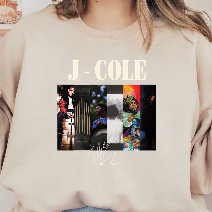 Celebrate the discography of J. Cole with his iconic album covers, showcasing his evolution as an artist through the years.DTF Transfers dtf transfers