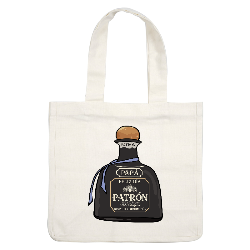 Celebrate Father's Day with this stylish bottle of Patrón tequila, featuring heartfelt messages and distinguished design elements.DTF Transfers