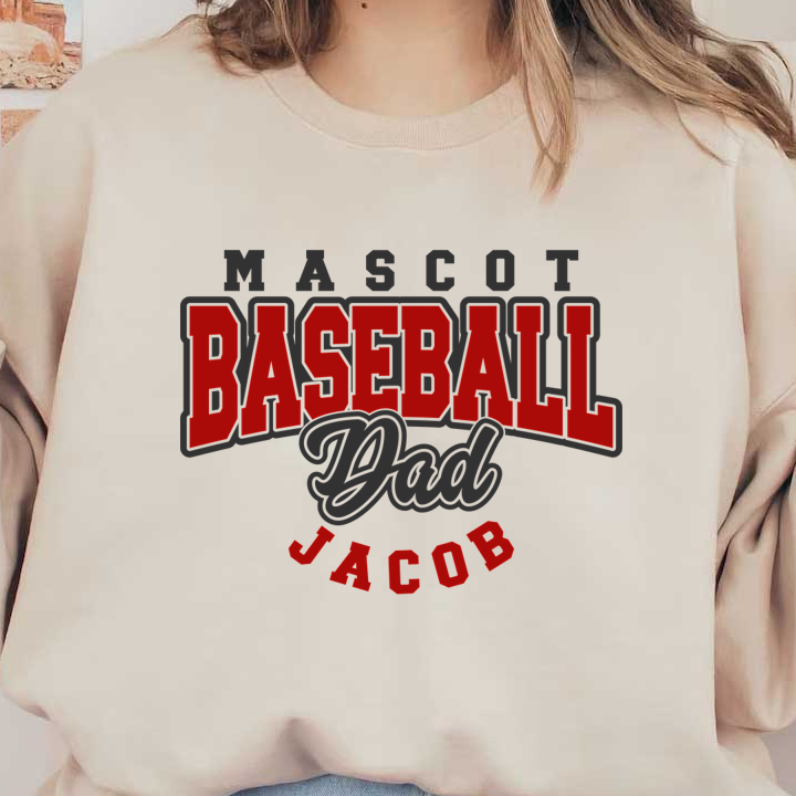 A fun and bold design that celebrates being a baseball dad named Jacob.DTF Transfers dtf prints