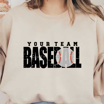 A playful design featuring a baseball-themed logo with a prominent "GA" in gray, surrounded by red stitching.DTF Transfers heat press transfers