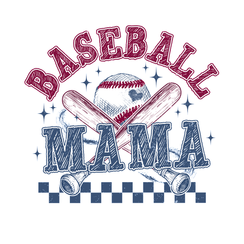 Celebrate your love for baseball with this fun "Baseball Mama" graphic design!DTF Transfers