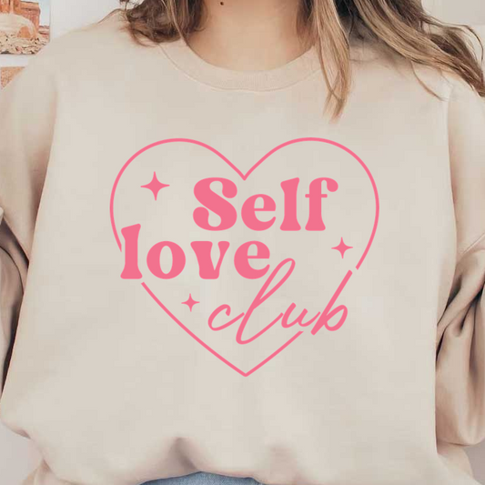 ¡Únete al vibrante "Club del amor propio" con este divertido diseño de corazón rosa, que celebra la positividad y la autoaceptación!