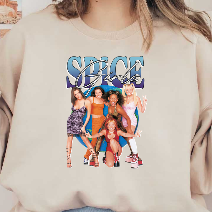 Catch the iconic Spice Girls in vibrant outfits, celebrating girl power and friendship in a colorful and fun design!DTF Transfers dtf transfers