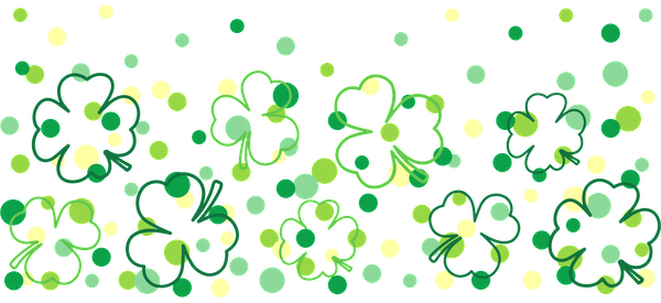 Large green shamrock confetti for st patricks day.UV Transfers