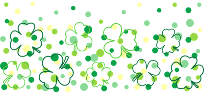 Large green shamrock confetti for st patricks day.UV Transfers