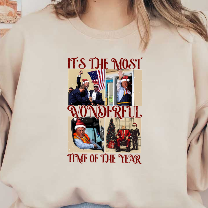 Celebrate the festive spirit with this playful montage featuring people in holiday attire, embodying joy and camaraderie.DTF Transfers dtf prints