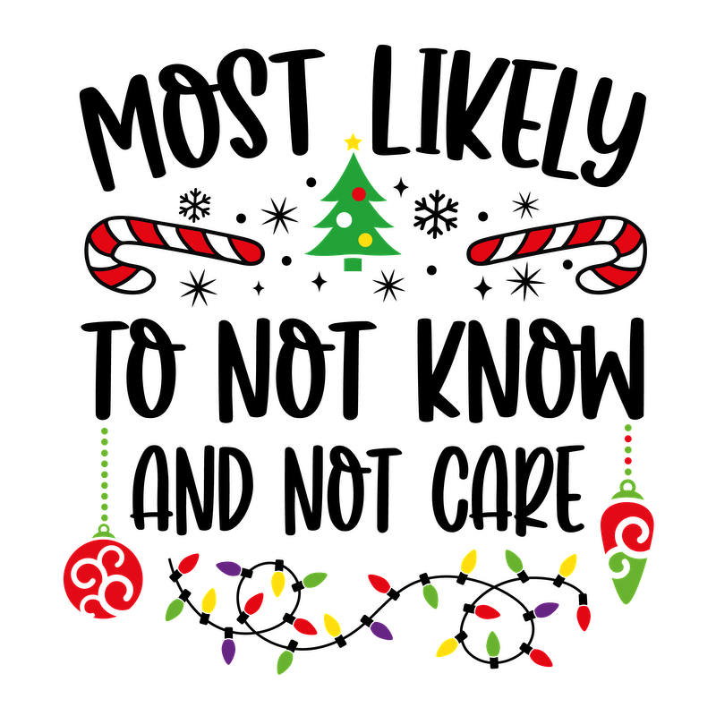 Festive holiday design featuring a colorful Christmas tree, candy canes, vibrant ornaments, and cheerful lights, perfect for seasonal celebrations!DTF Transfersdtf regular irondtf regular iron