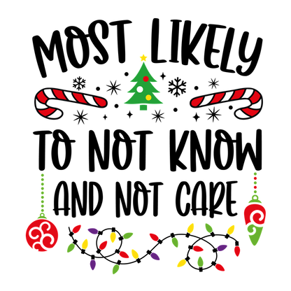 Festive holiday design featuring a colorful Christmas tree, candy canes, vibrant ornaments, and cheerful lights, perfect for seasonal celebrations!DTF Transfersdtf regular irondtf regular iron