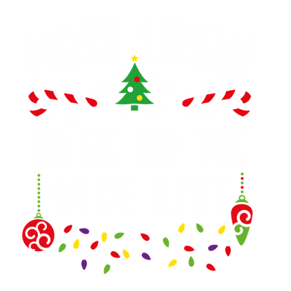 Celebrate the holiday spirit with this cheerful design featuring festive ornaments and the fun message, "Most Likely To Be On The Nice List."DTF Transfers heat press transfers heat press transfers