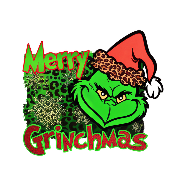 Celebrate the holiday spirit with this vibrant "Merry Grinchmas" design featuring the iconic Grinch in a festive mood!DTF Transfers dtf transfers