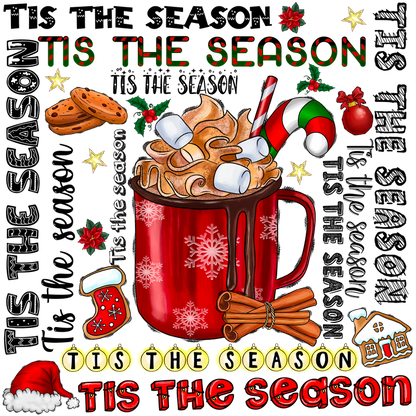 Celebrate the season with a festive hot chocolate topped with whipped cream and marshmallows, alongside cookies and cinnamon sticks!DTF Transfers dtf transfers dtf transfers