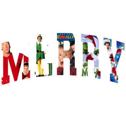 A festive "Merry Christmas" design featuring iconic characters from popular holiday movies, perfect for celebrating the season.DTF Transfersdtf regular iron