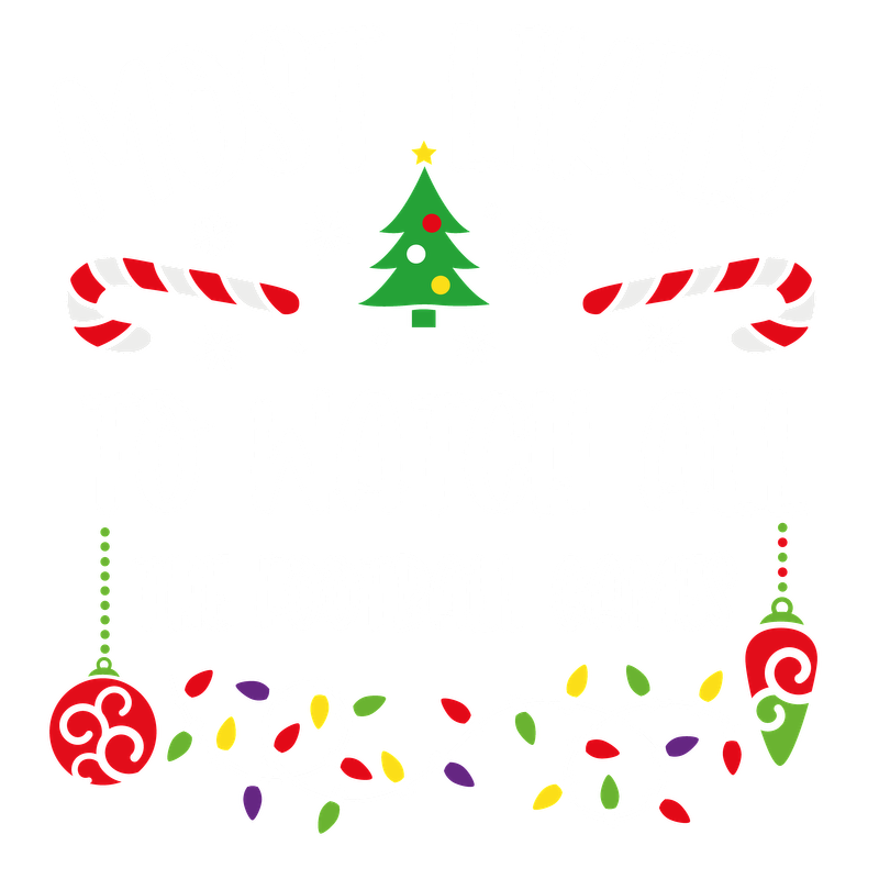 Festive graphic featuring playful lettering proclaiming "Most Likely To Watch All The Football Games," adorned with Christmas decorations.DTF Transfers dtf prints