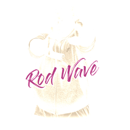 A dynamic image showcasing a figure in a stylish outfit, accompanied by the bold text "Rod Wave."DTF Transfersdtf regular iron