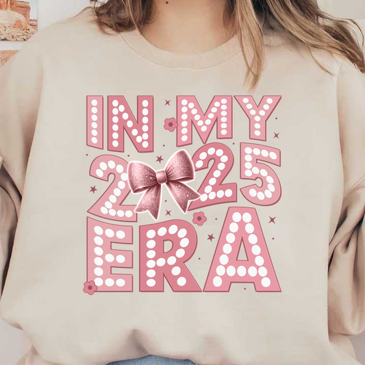 Celebrate your 25th birthday in style with this fun pink graphic featuring bold lettering and a sparkling bow!DTF Transfers dtf prints