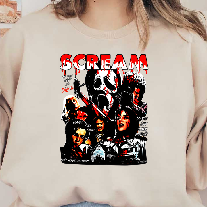 Scream Drip Scream Tribute DTF Transfers | Chilling Quotes & Iconic Imagery | MakeDTF
