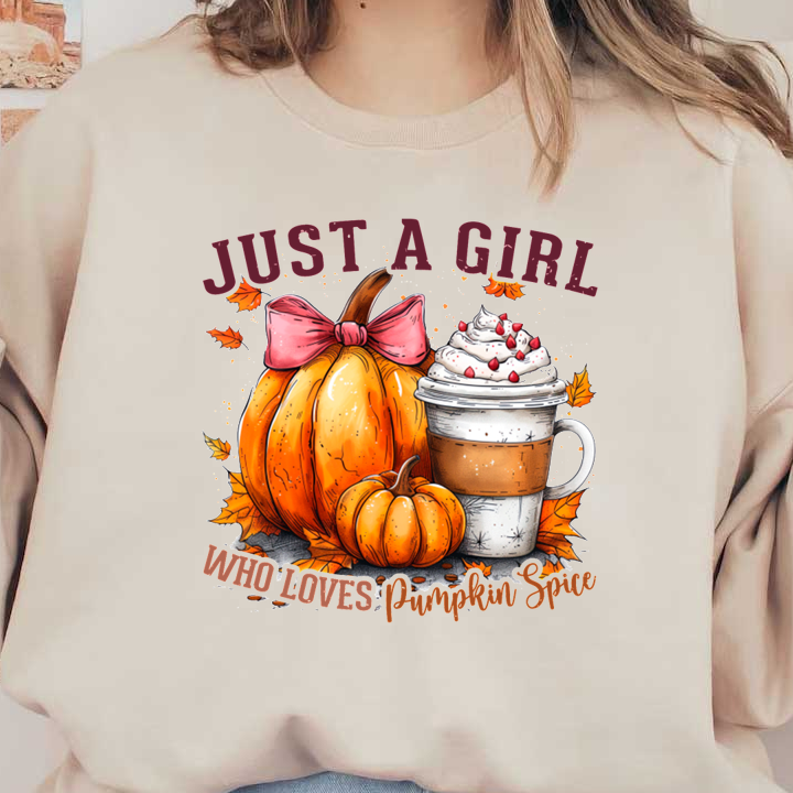 Celebrate fall with this vibrant illustration of pumpkins and a cozy pumpkin spice latte, perfect for autumn lovers!dtf regular iron