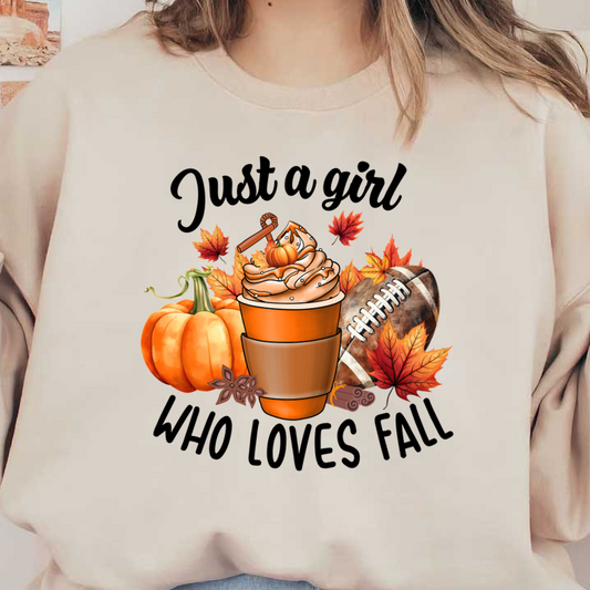 Celebrate autumn with a delightful pumpkin spice cup topped with swirled cream, surrounded by pumpkins, leaves, and a football! heat press transfers