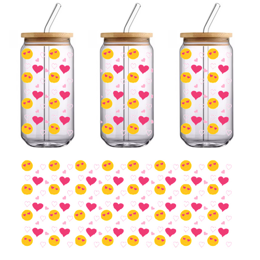 A green snake design on a white background features an abstract design of color contrasting circles, dots and dashes.UV Transfers