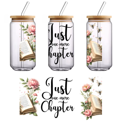 country chic, layered, cutwork stencil ended with book and flowerUV Transfers