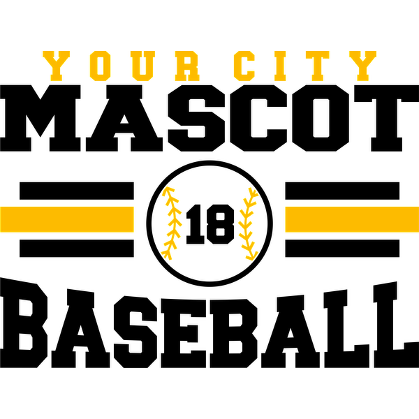 A vibrant black and gold graphic promoting local pride, featuring customizable text for "YOUR CITY" surrounded by decorative elements.DTF Transfers dtf prints