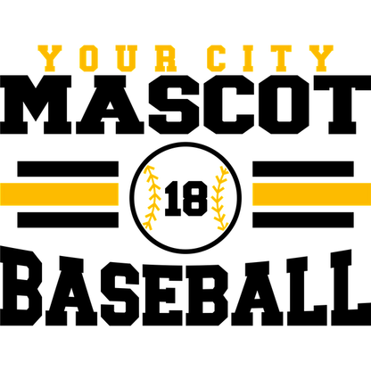 A vibrant black and gold graphic promoting local pride, featuring customizable text for "YOUR CITY" surrounded by decorative elements.DTF Transfers dtf prints