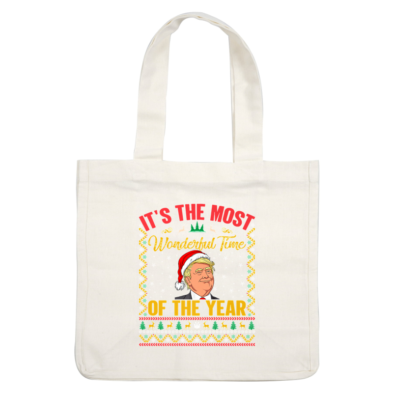 Celebrate the holiday spirit with this festive graphic featuring a Santa hat, colorful text, and cheerful winter motifs!DTF Transfers dtf prints