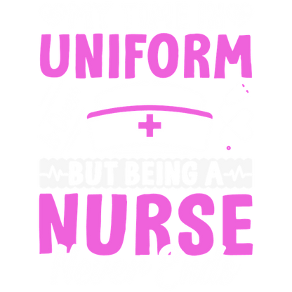 Celebrate the nursing profession with this vibrant design highlighting a nurse's enduring passion and pride, featuring bold text and heart motifs.DTF Transfers