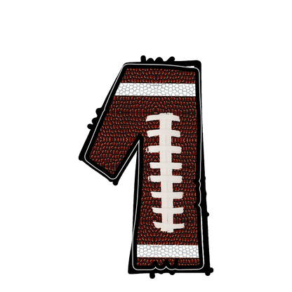 Stylish football-textured letter with realistic stitching and sporty vibes.DTF Transfers