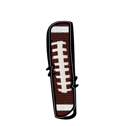 Stylish football-textured letter with realistic stitching and sporty vibes.DTF Transfers