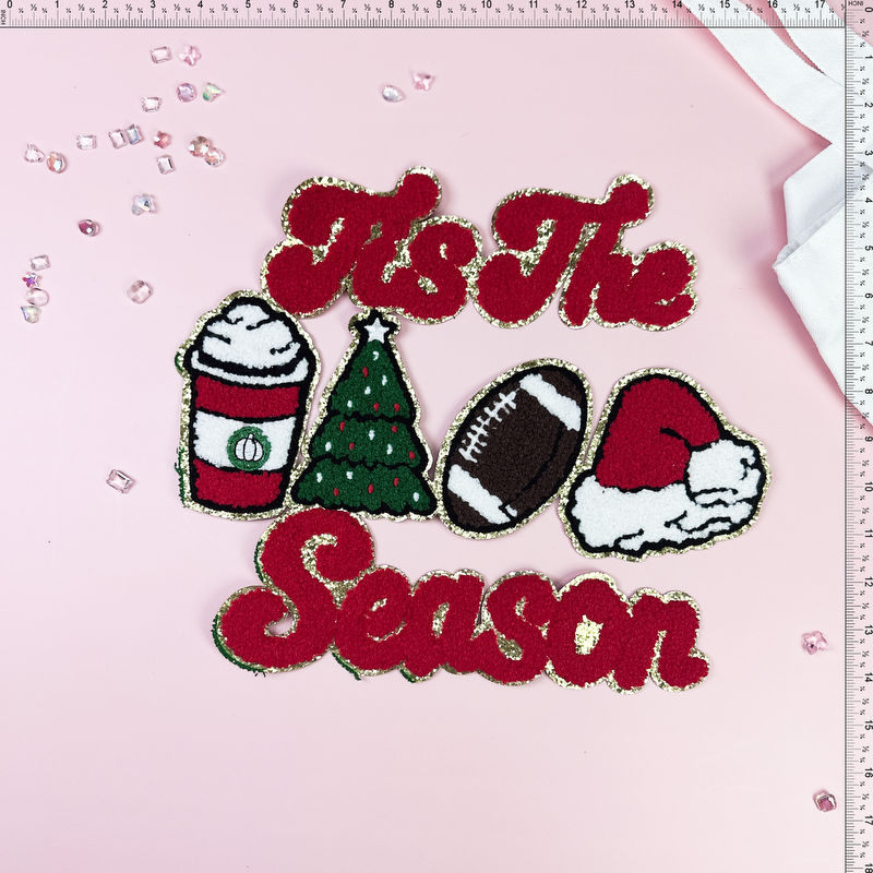 Christmas Season icecream Christmas tree Patch Emblem Embroidered Cloth Stickers Christmas DIY Iron Clothing Patches