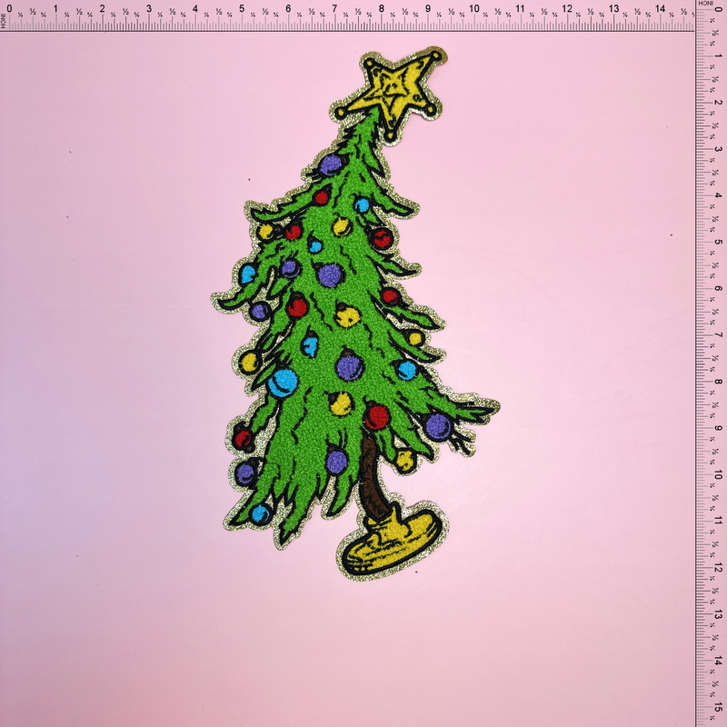 Christmas tree Patch Emblem Embroidered Cloth Stickers Christmas DIY Iron Clothing Patches