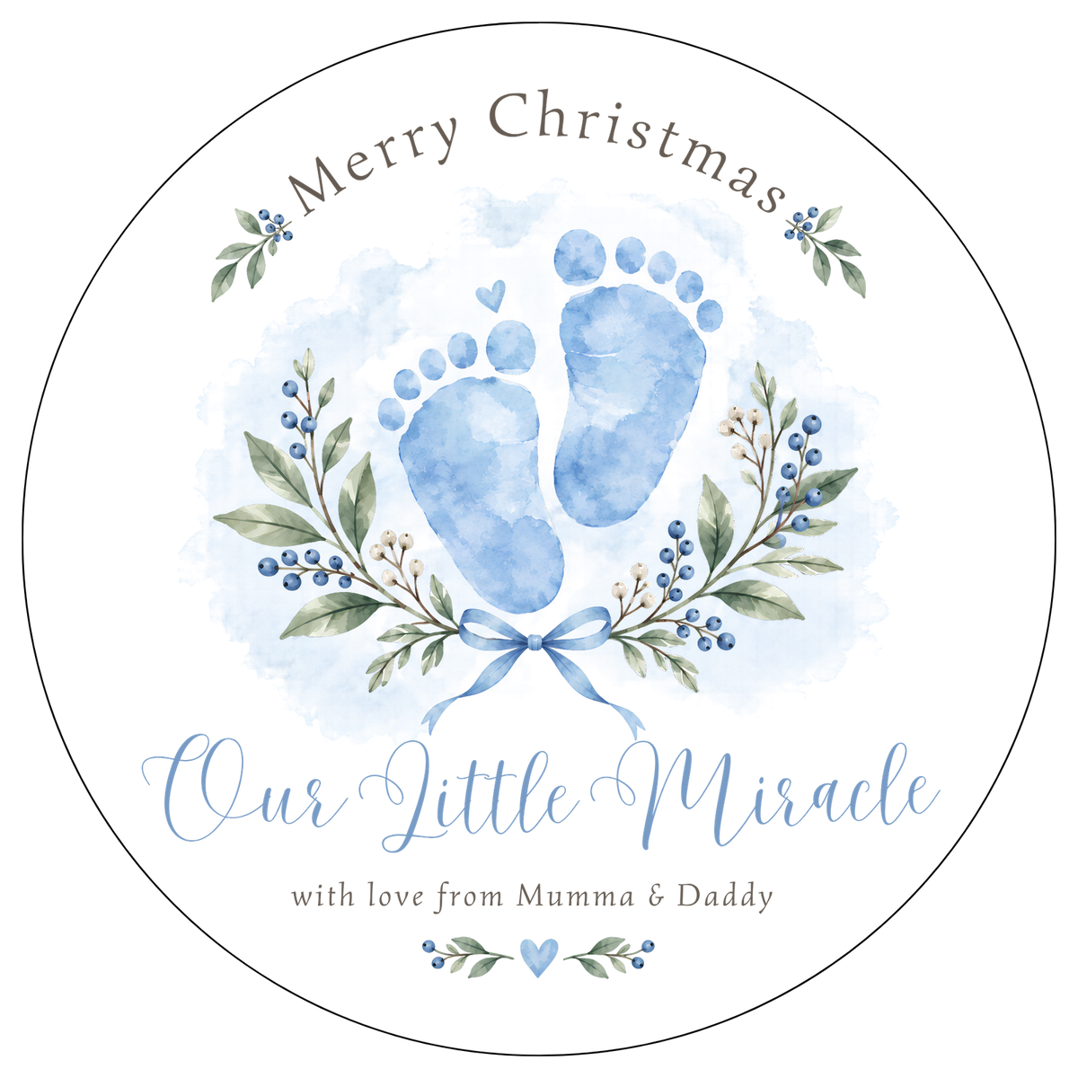 XMAS1463-15 — Christmas watercolor DTF transfer design; all lettering supplied as shown; physical transfer only