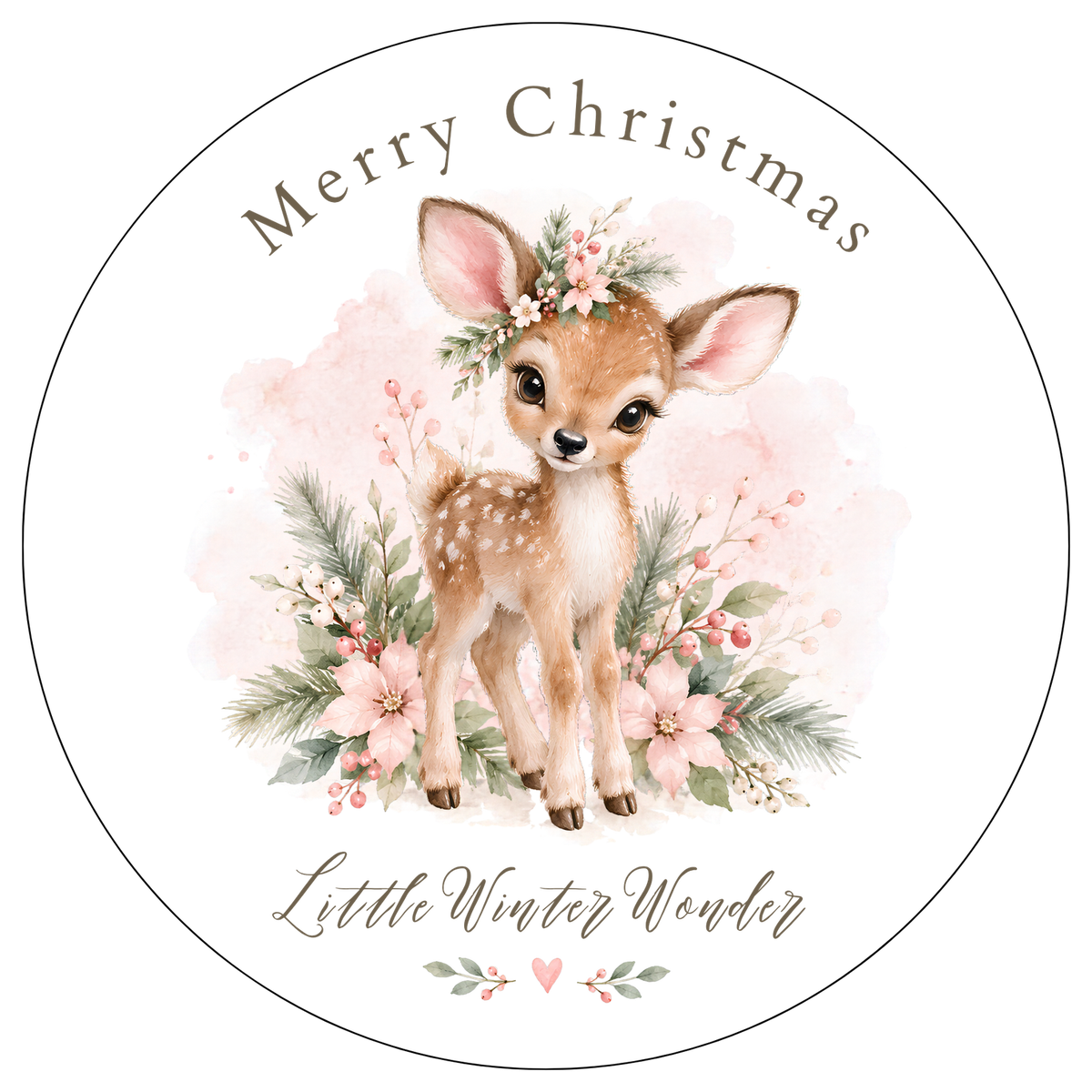XMAS1463-16 — Christmas watercolor DTF transfer design; all lettering supplied as shown; physical transfer only
