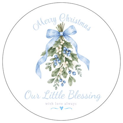 XMAS1463-23 — Christmas watercolor keepsake DTF transfer design; lettering and names supplied as shown; physical transfer only