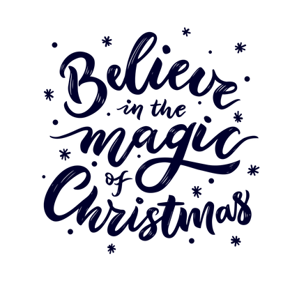 XMAS1467-1 Christmas lettering DTF transfer artwork; physical transfer only; garment not included