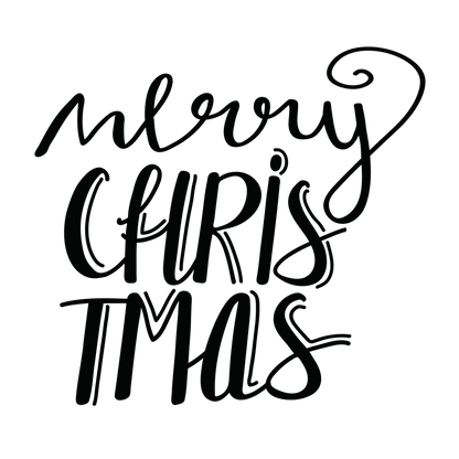 XMAS1467-14 Christmas lettering DTF transfer artwork; physical transfer only; garment not included