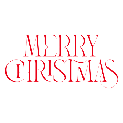 Christmas lettering DTF transfer design XMAS1467-20. Physical transfer only.