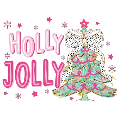 Whimsical Christmas tree DTF transfer design XMAS1470-14. Physical transfer only.
