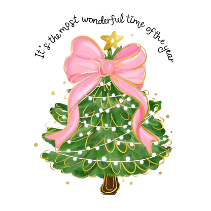 Whimsical Christmas tree DTF transfer design XMAS1470-17. Physical transfer only.