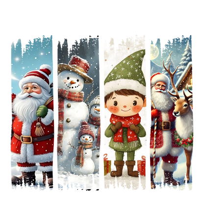 Christmas character brushstroke panel DTF transfer XMAS1473-2. Physical transfer only.
