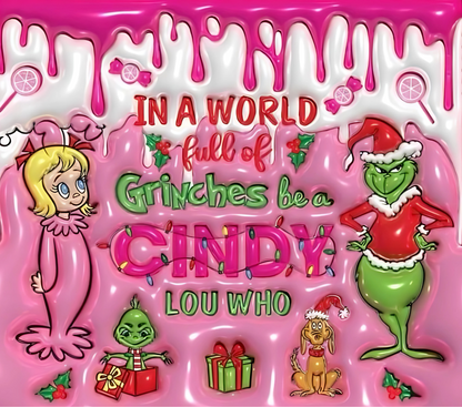 Christmas hot cocoa rectangular textile DTF transfer design XMAS1474-9. Physical transfer only.