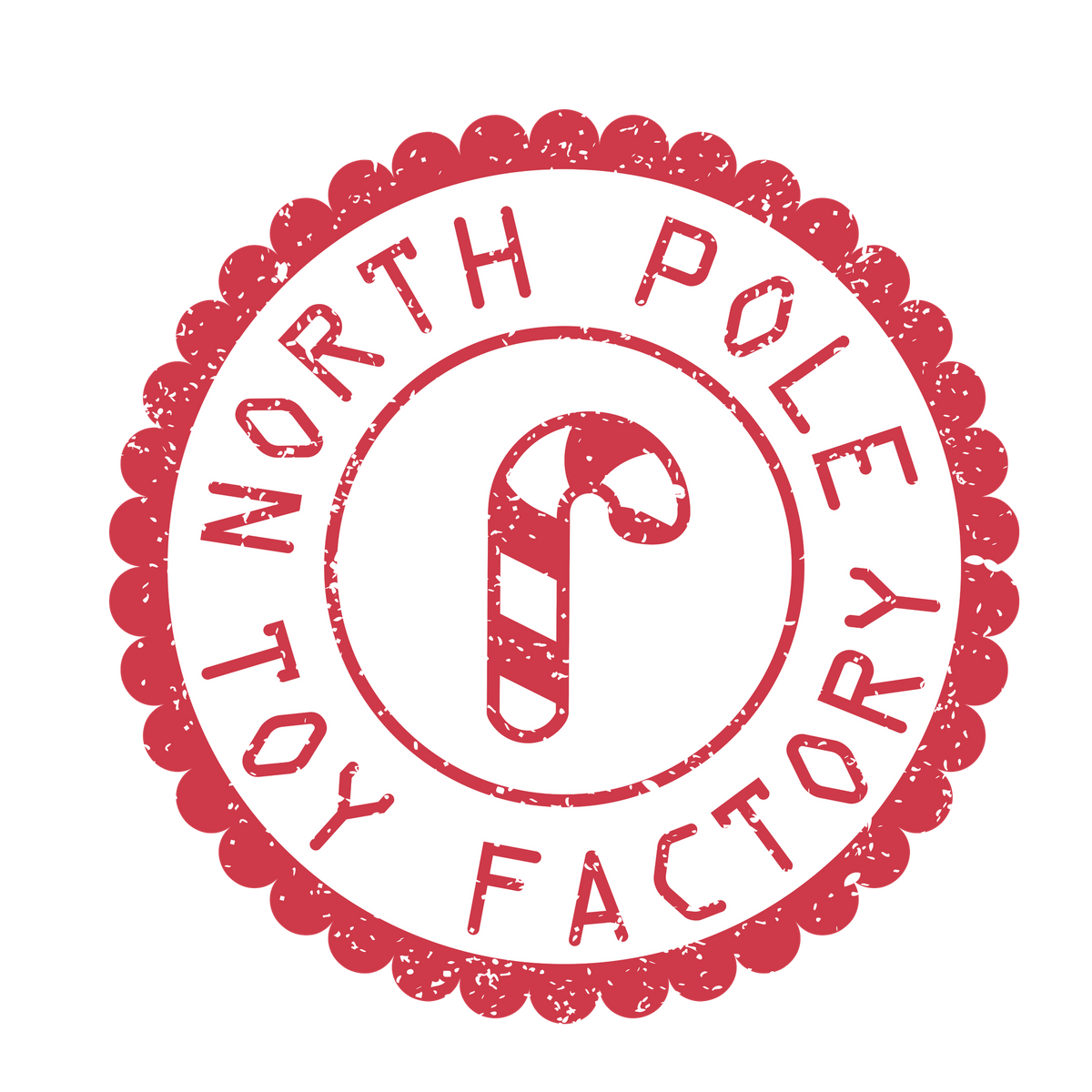 Christmas stamp-style badge DTF transfer design XMAS1478-29. Printed textile transfer only.