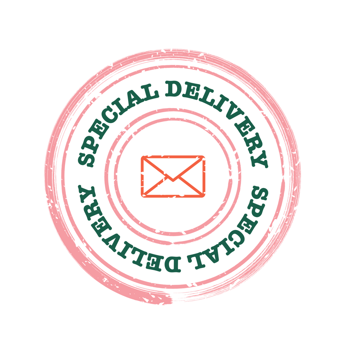 Christmas stamp-style badge DTF transfer design XMAS1478-40. Printed textile transfer only.