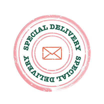 Christmas stamp-style badge DTF transfer design XMAS1478-40. Printed textile transfer only.