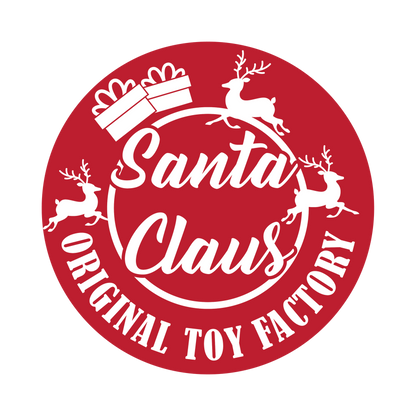 Christmas stamp-style badge DTF transfer design XMAS1478-6. Printed textile transfer only.