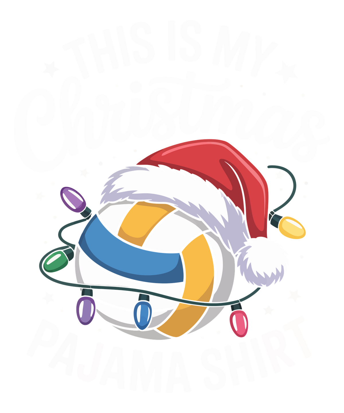 Christmas sports ball DTF transfer design XMAS1479-8. Physical textile transfer only.